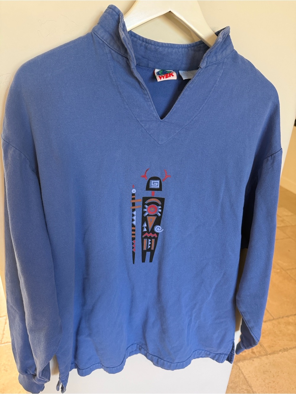 Vintage 1990’s WEK 100% cotton made in USA southwestern long sleeve pullover